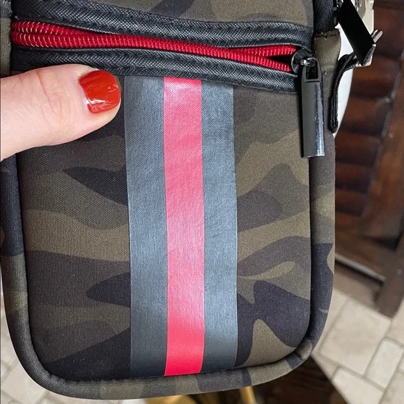 Camouflage Crossbody with Red Accent - Haute Shore neoprene - Picture 7 of 14
